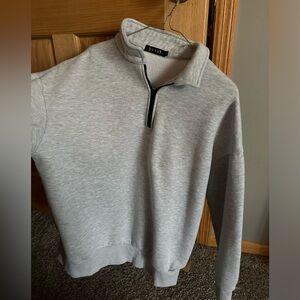 Grey Half-Zip Sweater, Size Small but fits like a Medium!